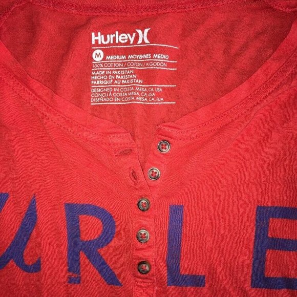 Hurley Womans medium Long Sleeve Tshirt  Orange Co - Picture 2 of 5